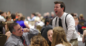 Brothers Laughing at Kuebler Banquet