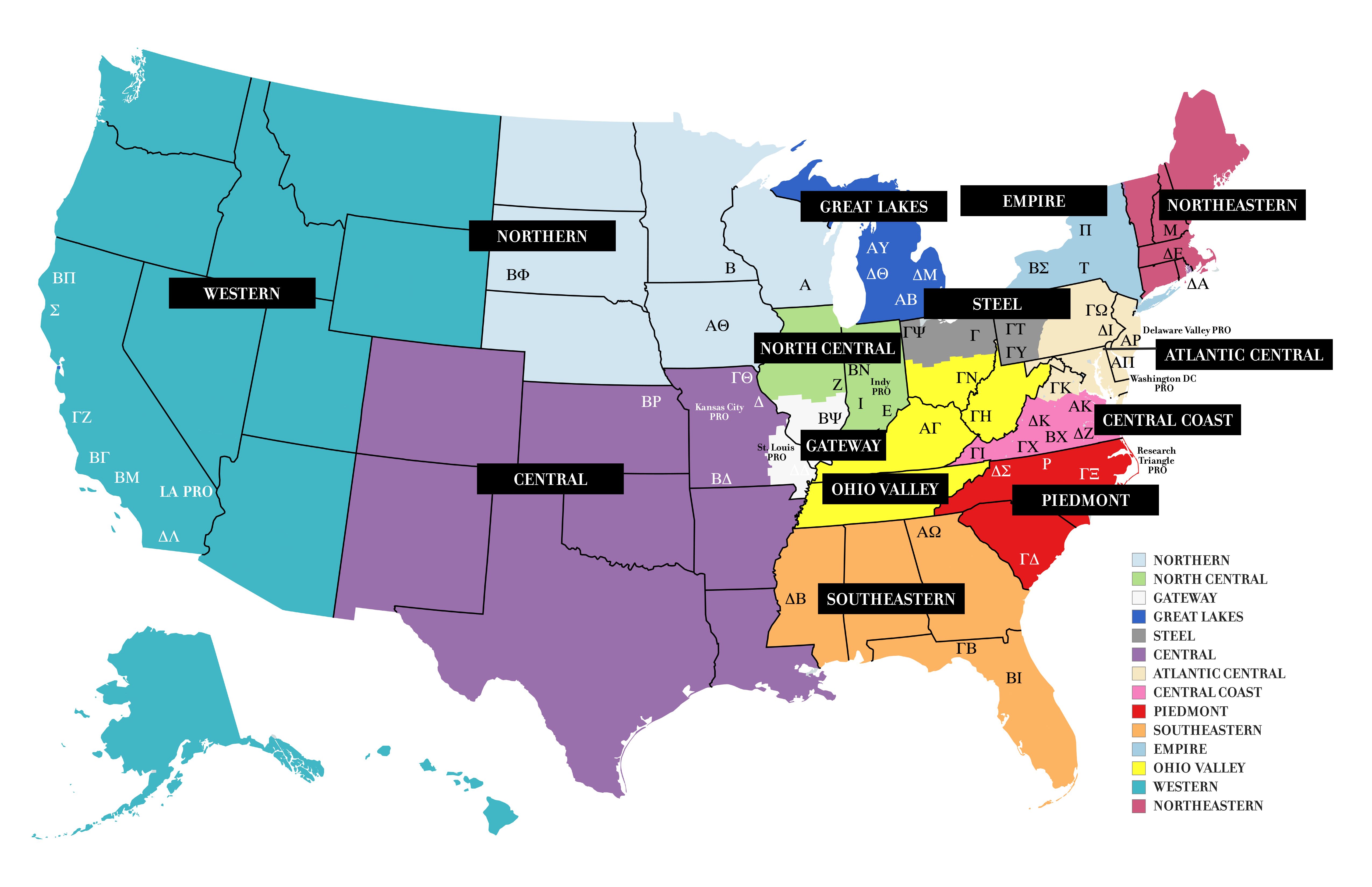 District Map by Colored Regions